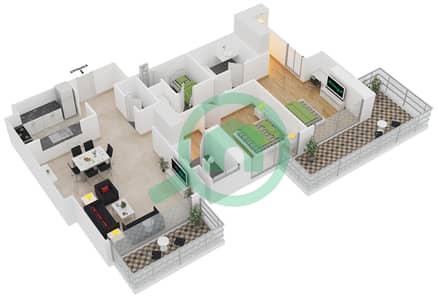 iGo 101 Tower - 2 Bedroom Apartment Type A Floor plan