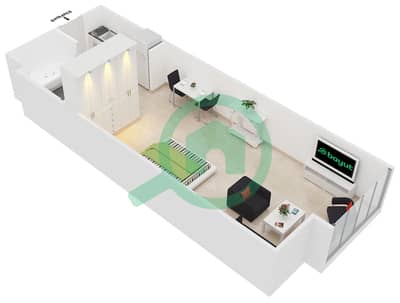 Goldcrest Executive - Studio Apartments Unit 3 Floor plan