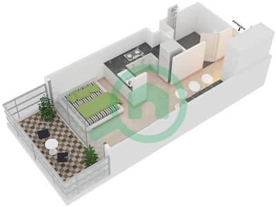Park One - Studio Apartments Type B Floor plan