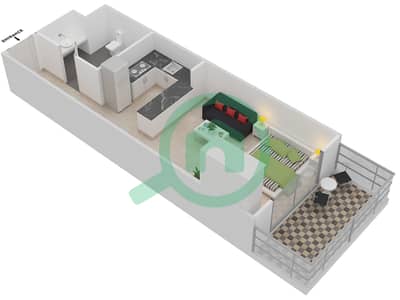 Plazzo Residence - Studio Apartment Type 4 Floor plan Plazzo Residence - Studio Apartment Type 4 Floor plan