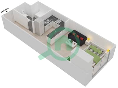 Plazzo Residence - Studio Apartment Type 6 Floor plan Plazzo Residence - Studio Apartment Type 6 Floor plan