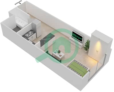 Plazzo Residence - Studio Apartment Type 5 Floor plan Plazzo Residence - Studio Apartment Type 5 Floor plan