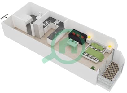 Plazzo Residence - Studio Apartment Type 8 Floor plan Plazzo Residence - Studio Apartment Type 8 Floor plan