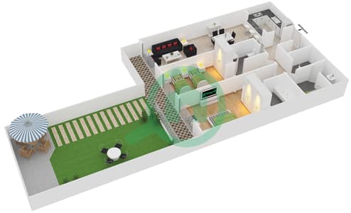 Plazzo Residence - 2 Bedroom Apartment Type 30 Floor plan Plazzo Residence - 2 Bedroom Apartment Type 30 Floor plan