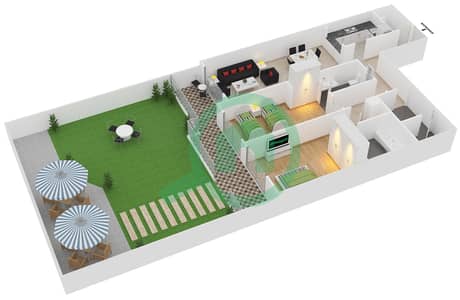 Plazzo Residence - 2 Bedroom Apartment Type 29 Floor plan Plazzo Residence - 2 Bedroom Apartment Type 29 Floor plan