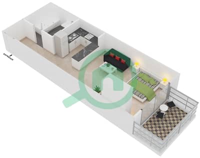 Plazzo Residence - Studio Apartment Type 10 Floor plan Plazzo Residence - Studio Apartment Type 10 Floor plan