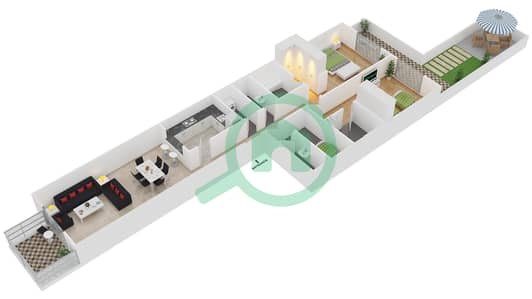 Plazzo Residence - 2 Bedroom Apartment Type 32 Floor plan Plazzo Residence - 2 Bedroom Apartment Type 32 Floor plan
