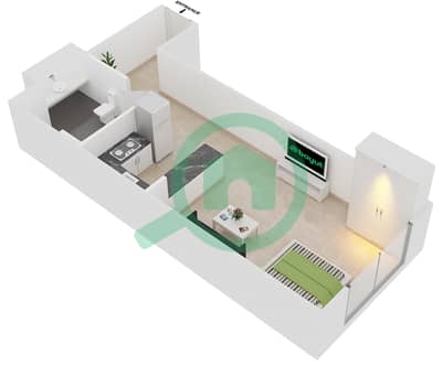 Plazzo Residence - Studio Apartment Type 2 Floor plan Plazzo Residence - Studio Apartment Type 2 Floor plan