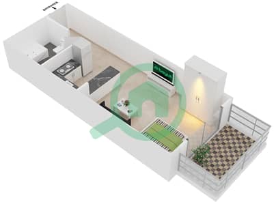 Plazzo Residence - Studio Apartment Type 1 Floor plan Plazzo Residence - Studio Apartment Type 1 Floor plan