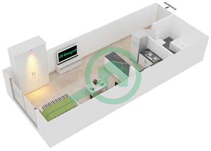 Plazzo Residence - Studio Apartment Type 12 Floor plan Plazzo Residence - Studio Apartment Type 12 Floor plan