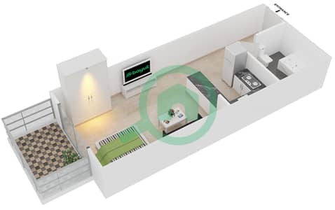 Plazzo Residence - Studio Apartment Type 14 Floor plan Plazzo Residence - Studio Apartment Type 14 Floor plan