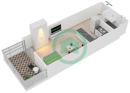 Plazzo Residence - Studio Apartment Type 15 Floor plan Plazzo Residence - Studio Apartment Type 15 Floor plan