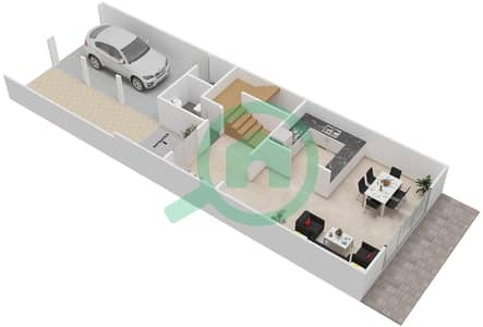 Circle Villas - 1 Bedroom Townhouse Type B Floor plan