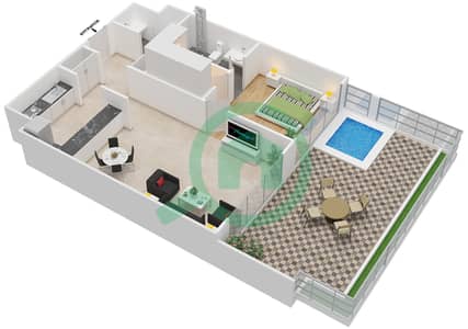 Cappadocia - 1 Bed Apartments Unit 203 Floor plan
