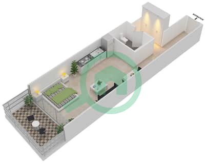 Shamal Waves - Studio Apartments Type Typical B Floor plan