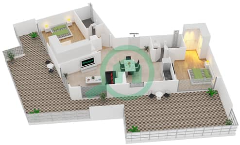 Belgravia 3 - 2 Bedroom Apartment Type 8 Floor plan