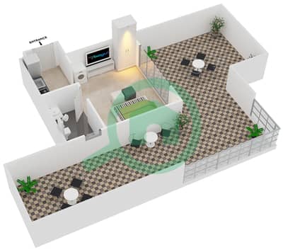 贝尔格莱维亚3公寓 - 单身公寓类型4戶型图