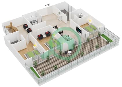 ACES Chateau - 3 Bedroom Apartment Type 5 Floor plan