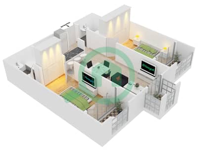 Hanover Square - 2 Bed Apartments Type C7 Floor plan