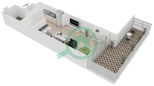 Belgravia 2 - Studio Apartment Type 2 Floor plan