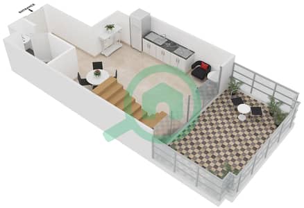 Шамал Резиденсис - Апартамент 1 Спальня планировка Тип LOFT G
