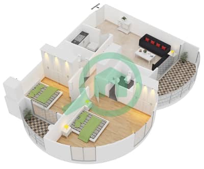 Knightsbridge Court - 2 Bedroom Apartment Unit T-20 Floor plan