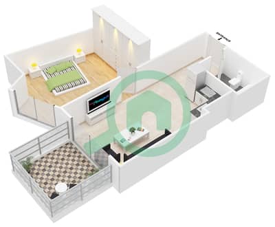 Knightsbridge Court - 1 Bedroom Apartment Unit T-10 Floor plan