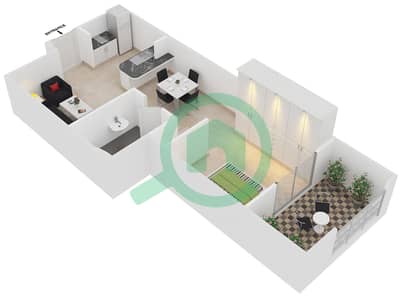 钻石景观I公寓 - 单身公寓类型G21戶型图