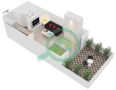 钻石景观I公寓 - 单身公寓类型A17戶型图