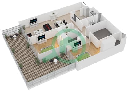 Laya Residences - 2 Bed Apartments Unit G06 Floor plan