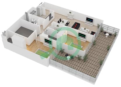 Laya Residences - 2 Bed Apartments Unit G05 Floor plan