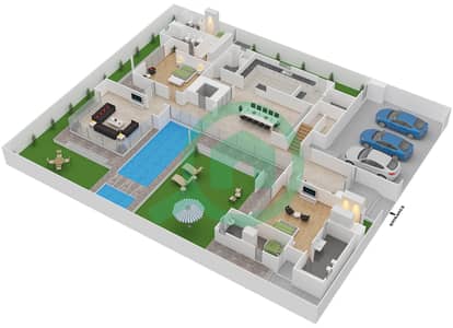 Sobha Hartland Estates - 5 Bedroom Villa Type 5E Floor plan