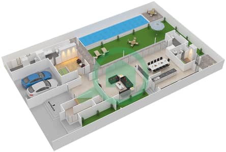 Sobha Hartland Estates - 4 Bedroom Villa Type 4H Floor plan