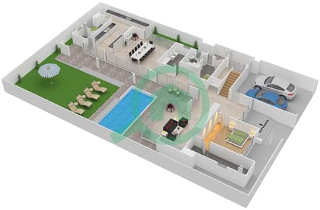 Sobha Hartland Estates - 4 Bedroom Villa Type 4A Floor plan