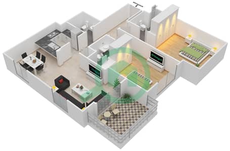 Wilton Terraces 1 - 2 Bedroom Apartment Type 3 Floor plan