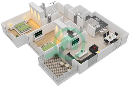 Wilton Terraces 1 - 2 Bedroom Apartment Type 2 Floor plan