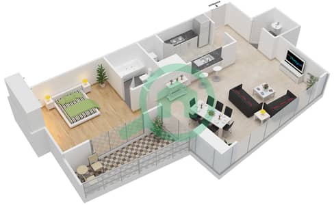 South Ridge 2 - 1 Bedroom Apartment Suite 05 FLOOR 3-31 Floor plan