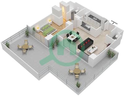 The Residence 7 - 1 Bedroom Apartment Suite 4 FLOOR 3 Floor plan