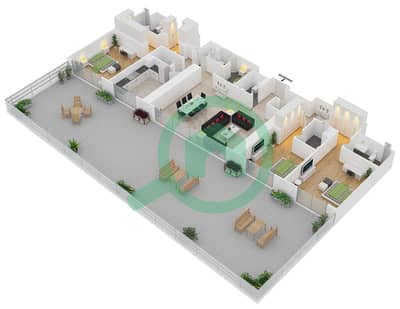 Mada Residences - 3 Bed Apartments Type 4 Floor 5 Floor plan