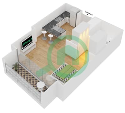 迪拜谦恭购物中心 - 单身公寓类型S6戶型图