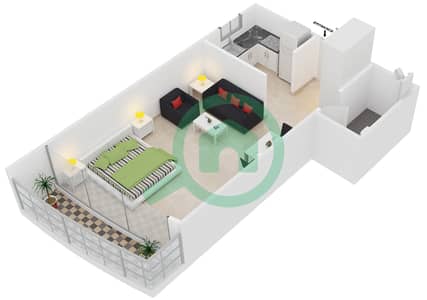 Champions Tower 3 - Studio Apartment Type/unit S/5 Floor plan