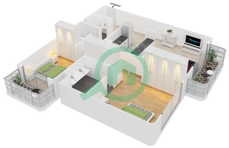Ice Hockey Tower - 2 Bedroom Apartment Type/unit 4/A2 Floor plan