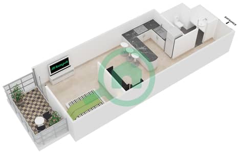 Eden Gardens - Studio Apartment Unit 2,8,11&17 Floor plan