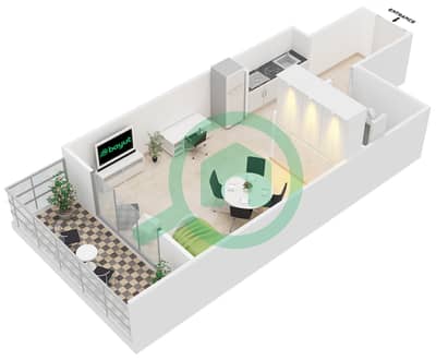 Elite Sports Residence 6 - Studio Apartment Type/unit B /5 Floor plan