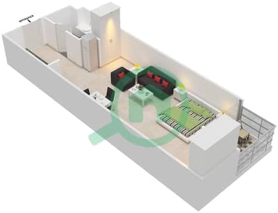 Silicon Heights - Studio Apartment Type B Floor plan