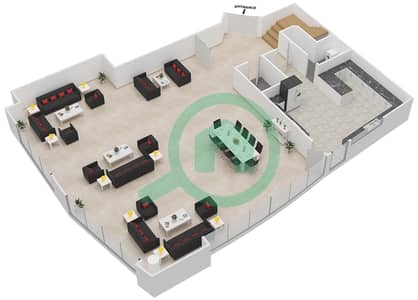 المخططات الطابقية لتصميم النموذج LOS DOS شقة 3 غرف نوم - لا ريزيدنس ديل مار