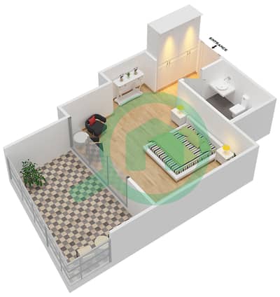 Wyndham Dubai Marina - Studio Apartment Unit 12 FLOOR 29 Floor plan