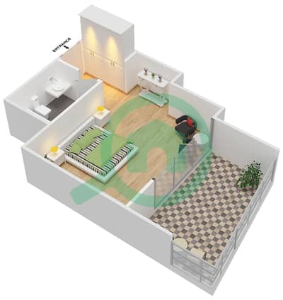 Wyndham Dubai Marina - Studio Apartment Unit 5 FLOOR 29 Floor plan