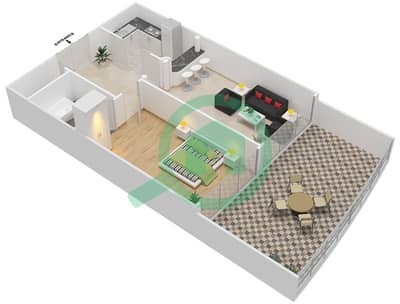 Dream Tower 1 - 1 Bedroom Apartment Type 2 Floor plan