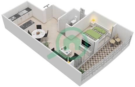 自我大厦 - 单身公寓单位7 FLOOR 3-18戶型图